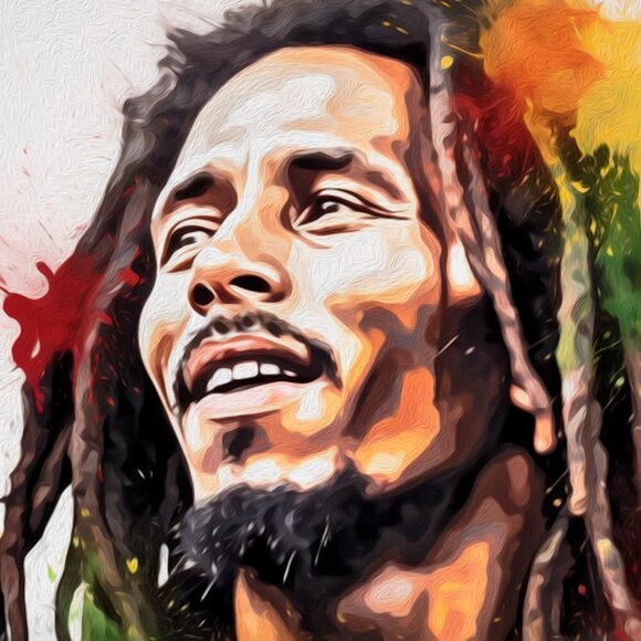16x20‎ Bob Marley One Love Watercolor Oil Painting Poster Wall Art Poster - Picture 5 of 9